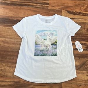 Girls short sleeve shirt 10/12 wonder nation. NWT
